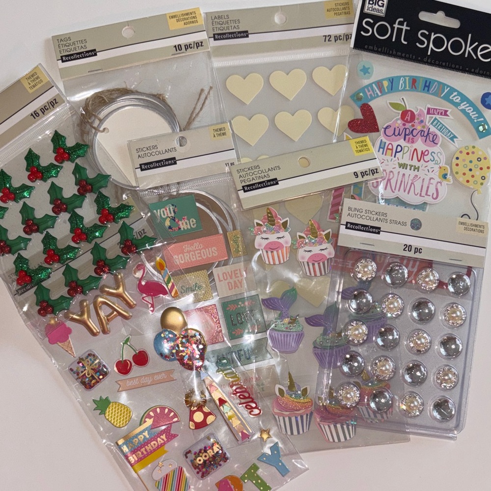 RECOLLECTIONS Sticker Collection NEW ME SND MY BIG IDEAS BIRTHDAY GEMS SCRAPBOOK
